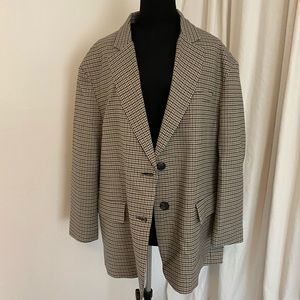 Zara Oversized Check Blazer